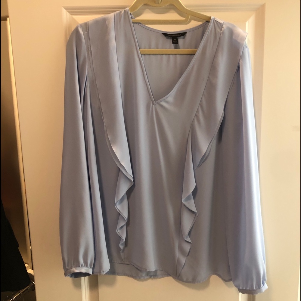 Banana republic blue blouse